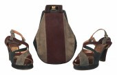 1940's Suede Platform Sandals