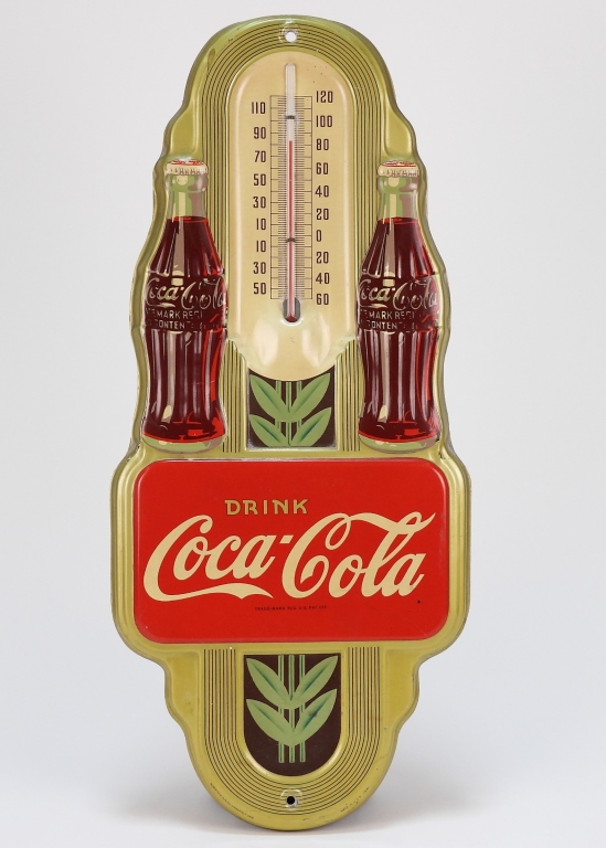 1941 COCA COLA TIN THERMOMETER