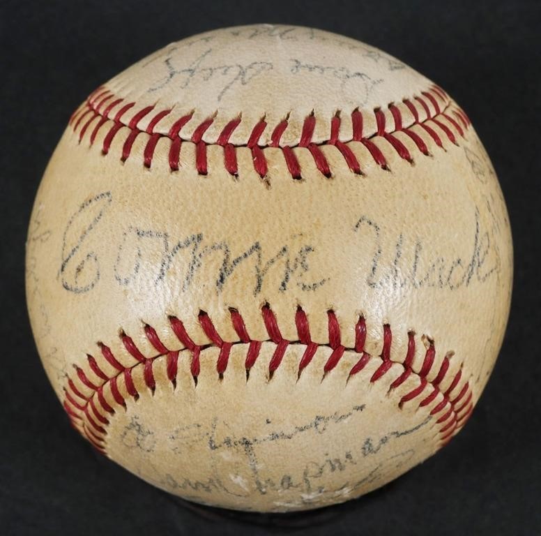 1941 CONNIE MACK TEAM SIGNED BALL