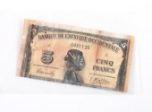 1942 BANQUE DE L'AFRIQUE CINQ