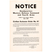 1942 JAPANESE INTERNMENT ORDER