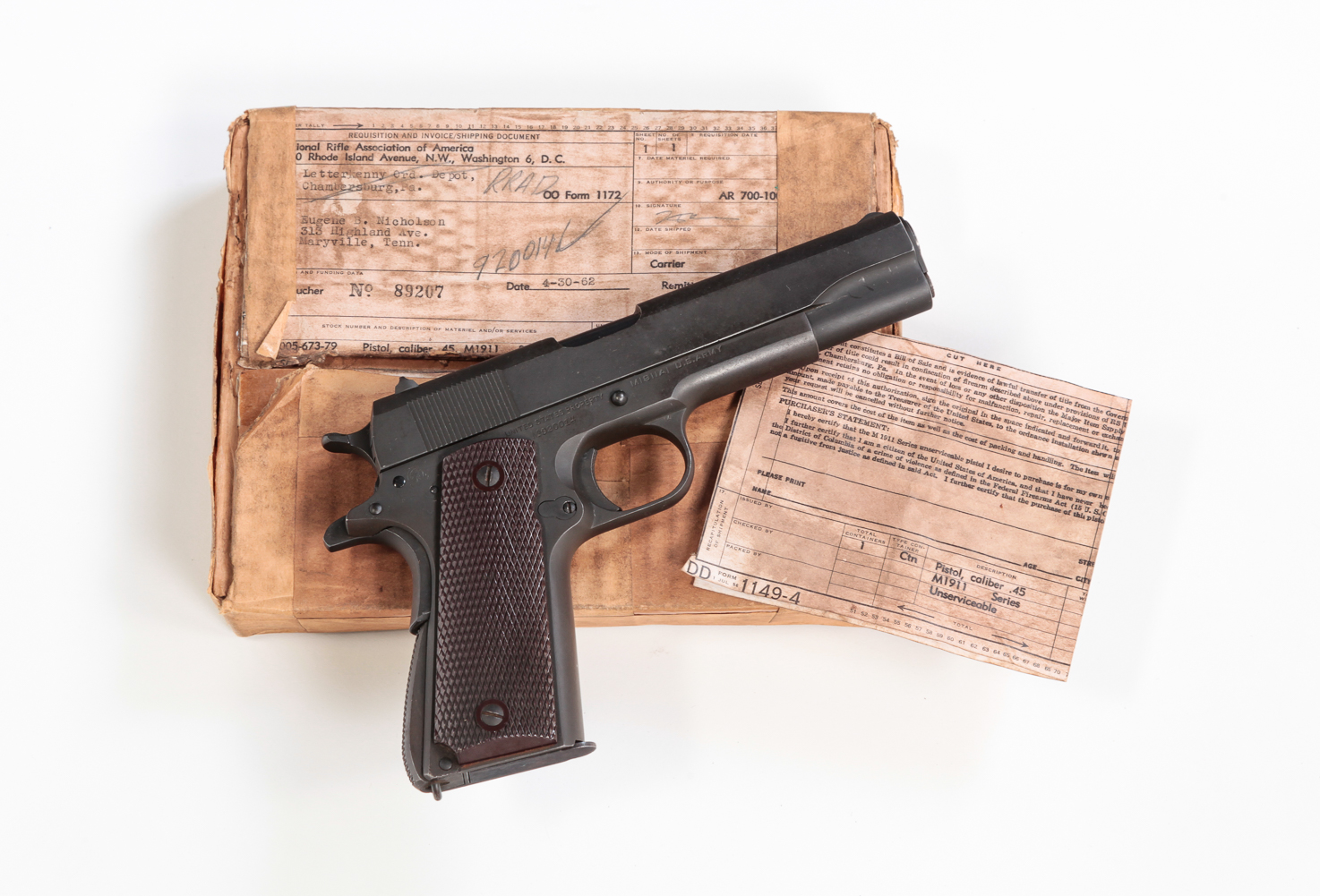 1943 COLT MODEL 1911 A1 .45 SEMI