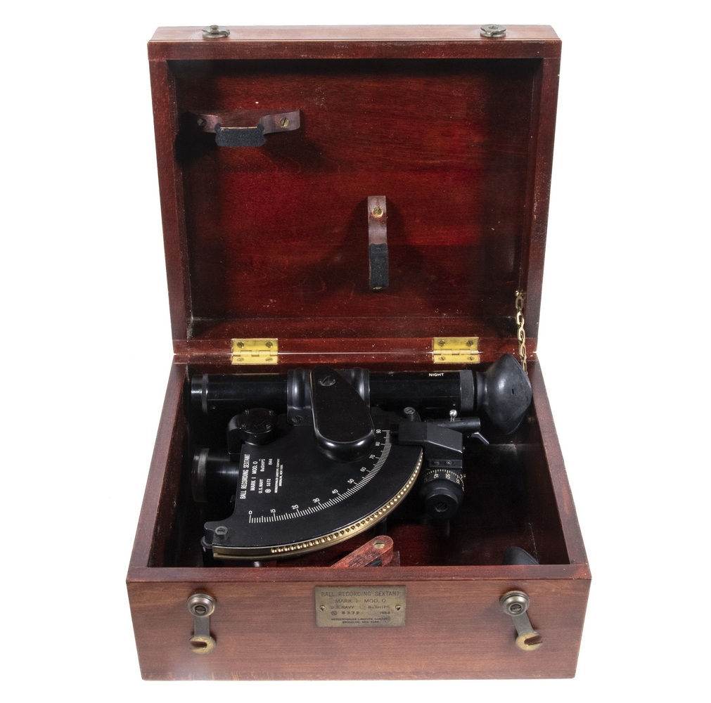 1944 US NAVY BALL RECORDING SEXTANT