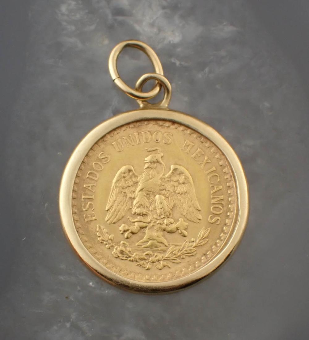 1945 MEXICO 2-1/2 PESOS GOLD COIN