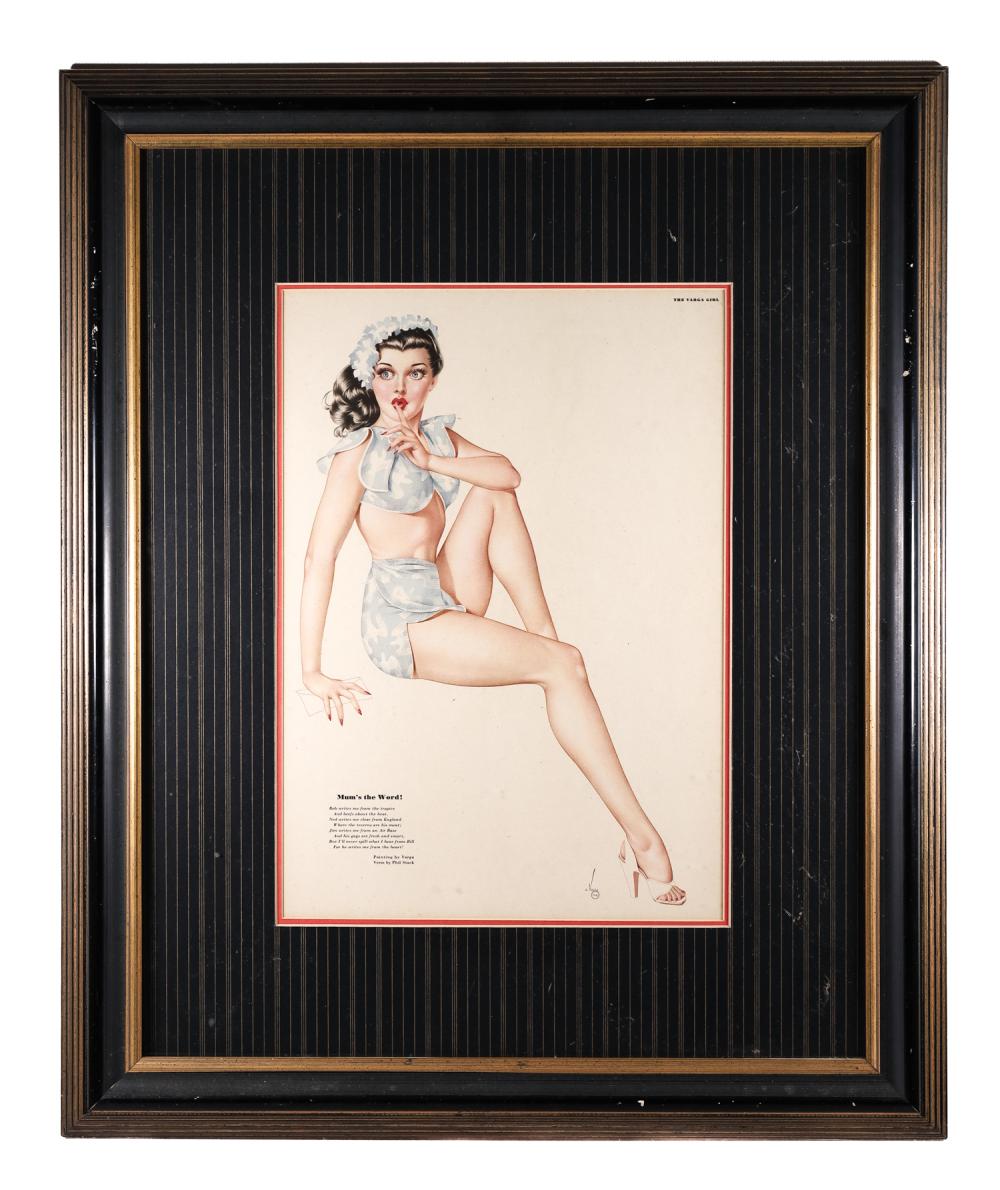 1945 MUM'S THE WORD VARGAS GIRL