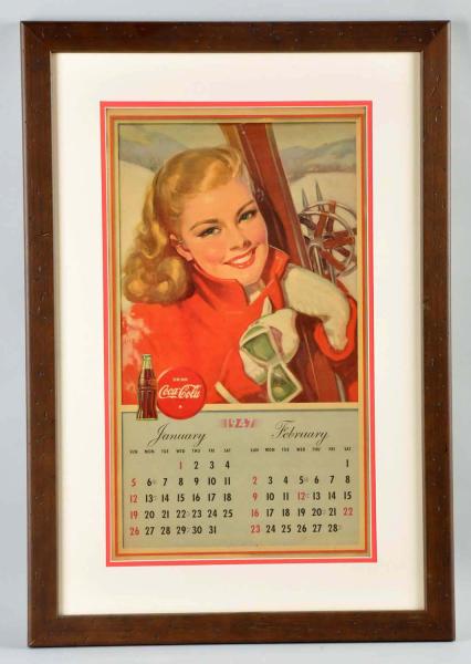 1947 Coca-Cola Calendar.  Framed