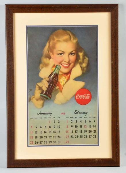 1948 Coca-Cola Calendar.  Framed