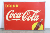 1948 DRINK COCA-COLA TIN SIGN,