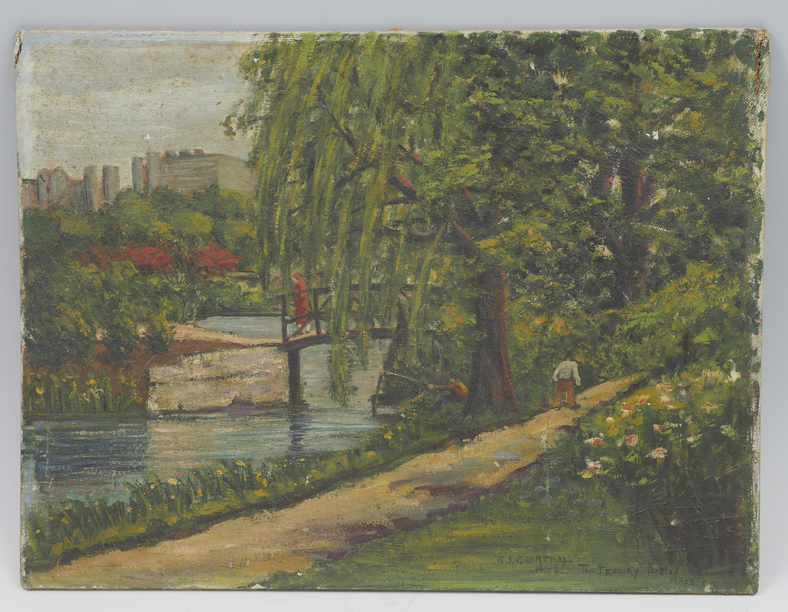 1948 PAINTING ''THE FENWAY,