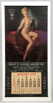 1949 Elvgren Nude Calendar fro