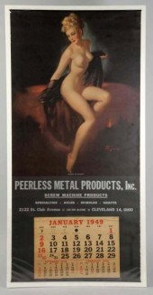 1949 Elvgren Nude Calendar fro