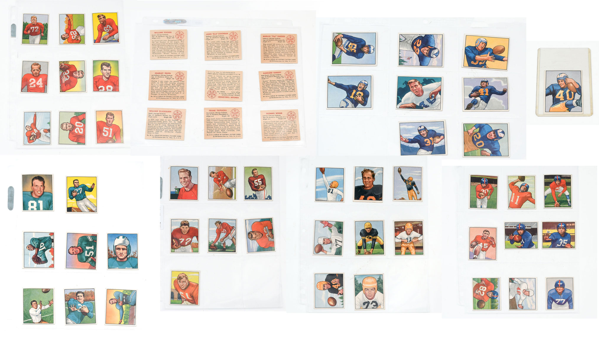1950 BOWMAN FOOTBALL CARDS: Elroy