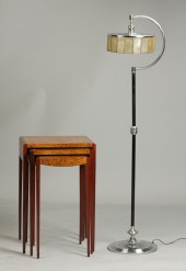 1950's Chrome & Mica Floor Lam