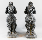 1950S FRENCH CONCRETE POODLES<