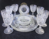 1950'S GLASS VEGGIE TRAY WITH