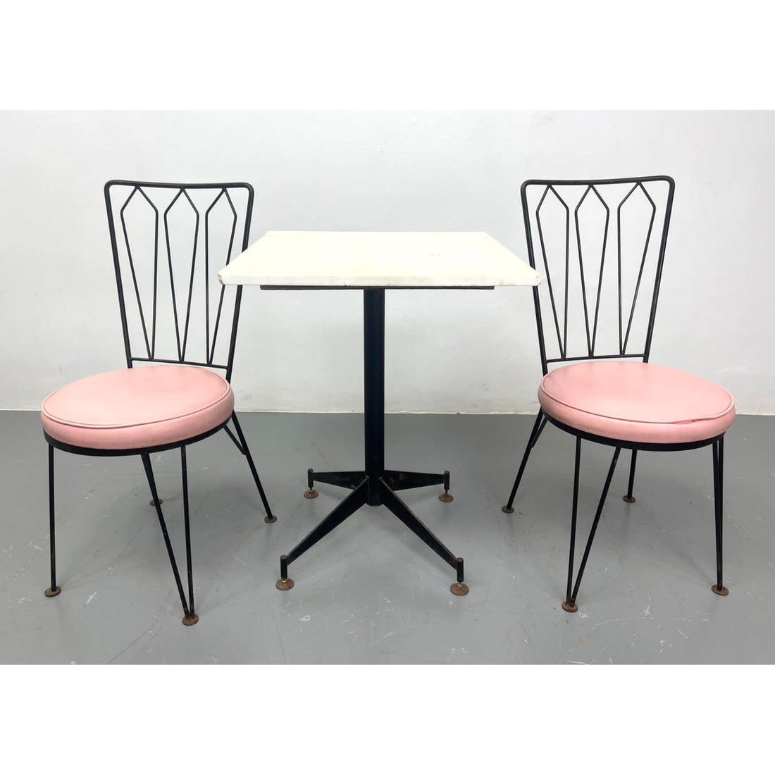 1950s Style Cafe Patio Marble Table
