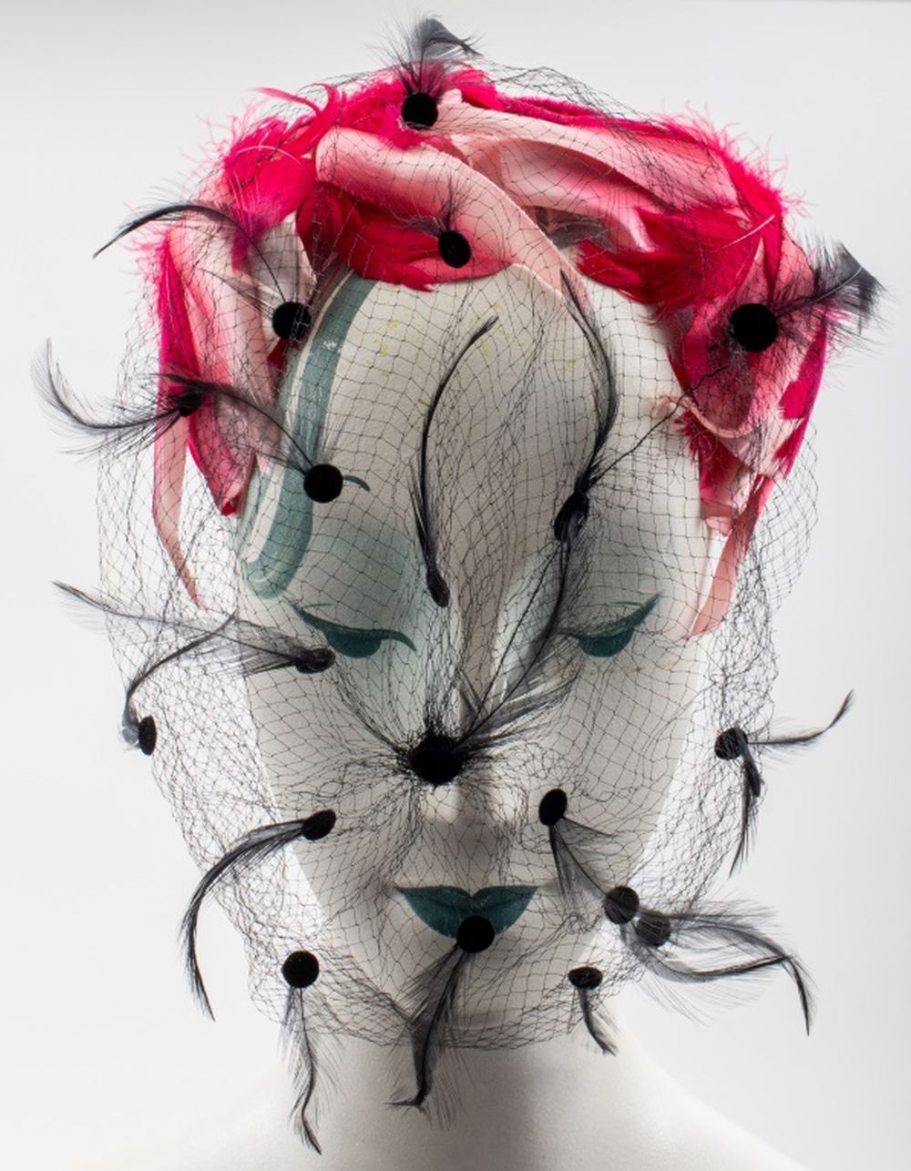 1950S STYLE VEILED COCKTAIL HAT