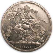 1951 GREAT BRITAIN CROWN (RAW)