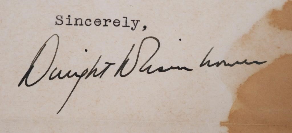 1952 EISENHOWER SIGNED LETTER1952