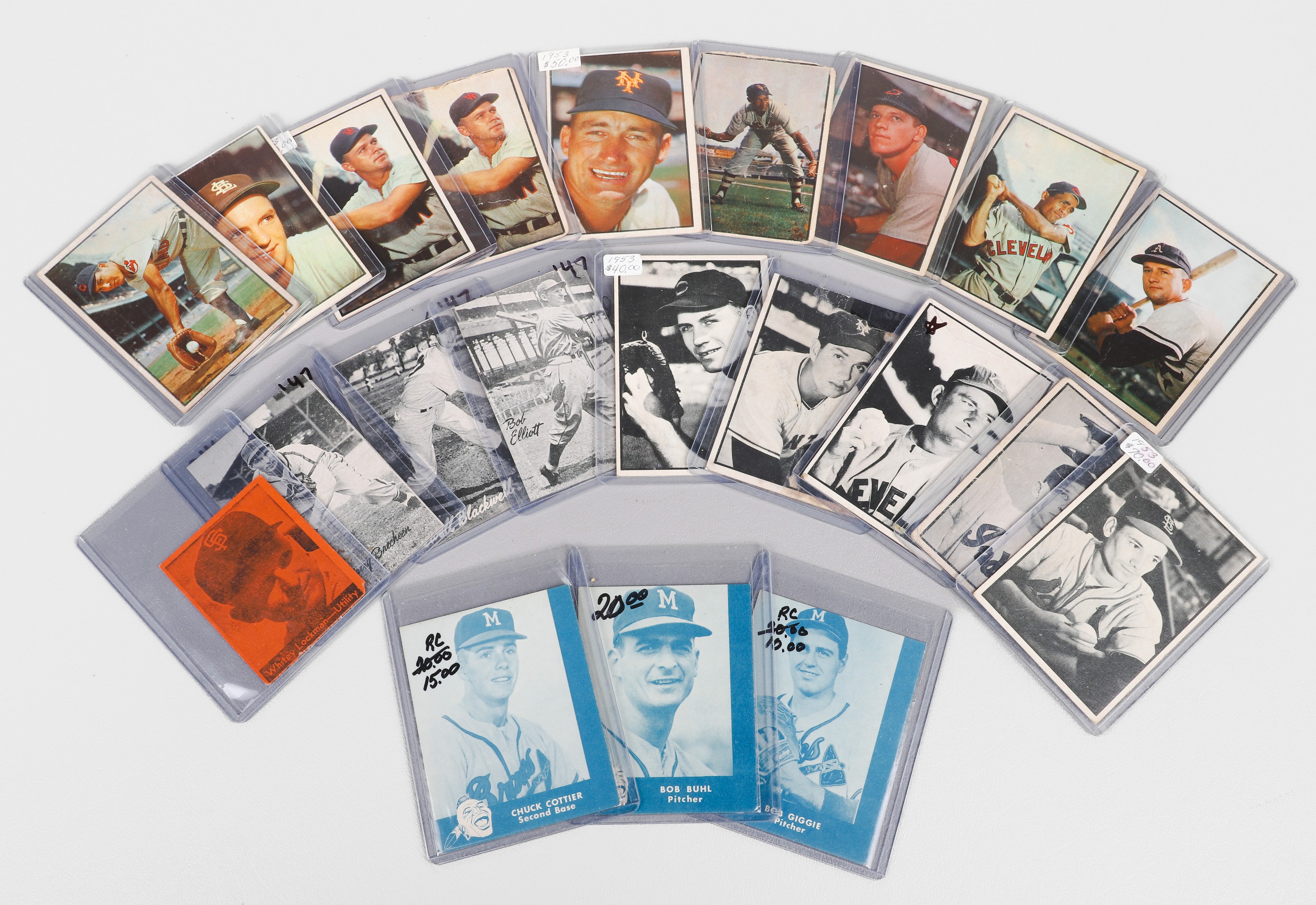 1953 Bowman Color and BW Baseball