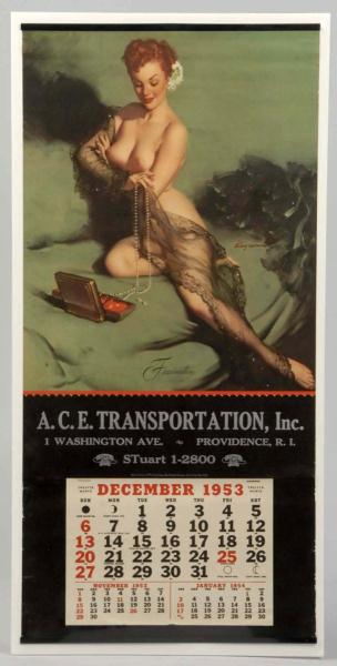 1953 Elvgren Nude Calendar from