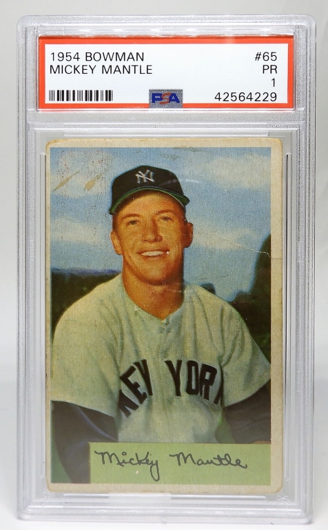 1954 BOWMAN MICKEY MANTLE #65