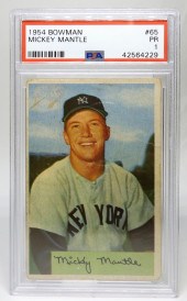 1954 BOWMAN MICKEY MANTLE #65