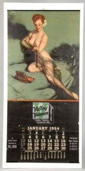 1954 Elvgren Nude Calendar. <b