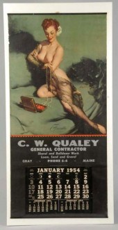 1954 Elvgren Nude Calendar fro