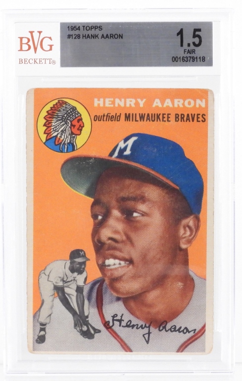 1954 TOPPS BASEBALL #128 HANK AARON