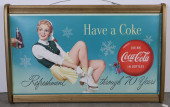1955 COCA COLA SKATER ON POSTE