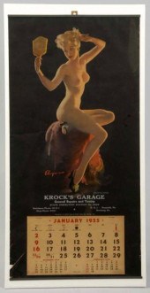 1955 Elvgren Nude Calendar fro