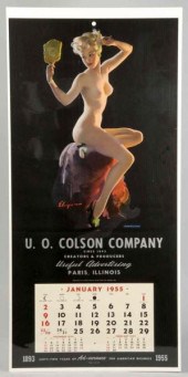 1955 Elvgren Nude Calendar fro