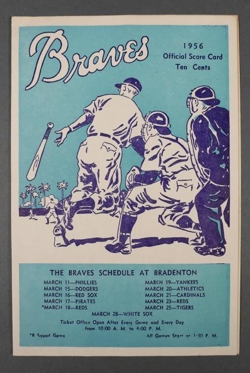 1956 BRAVES VS DODGERS