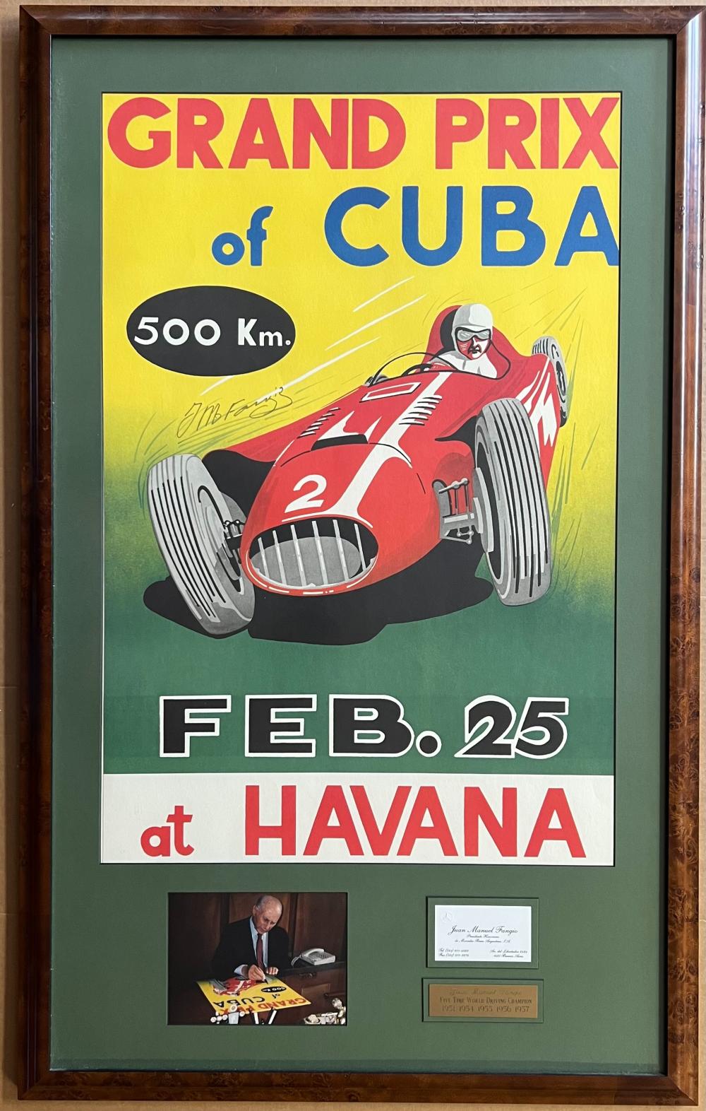 1958 CUBAN GRAND PRIX POSTER