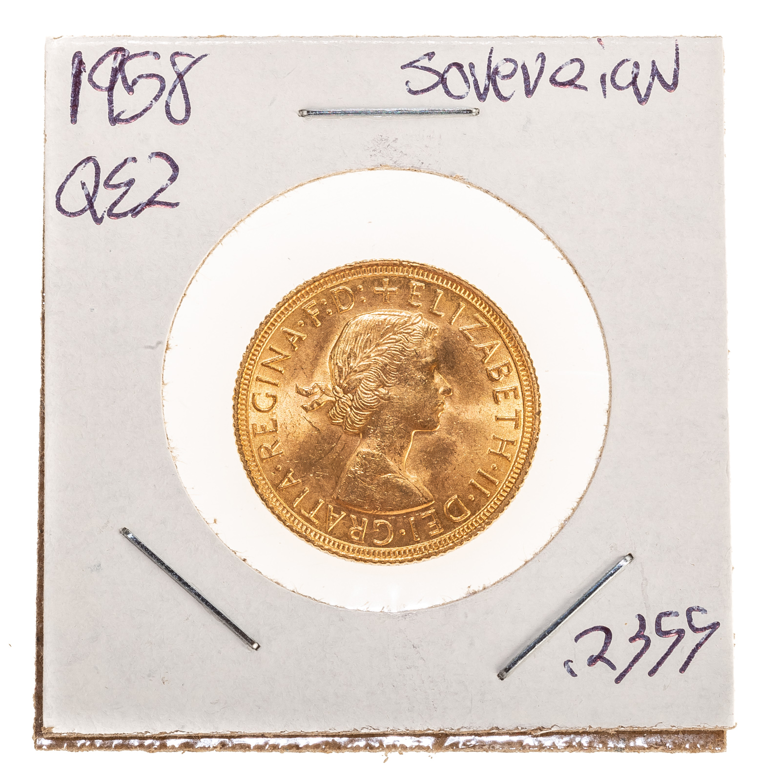 1958 QUEEN ELIZABETH II GOLD