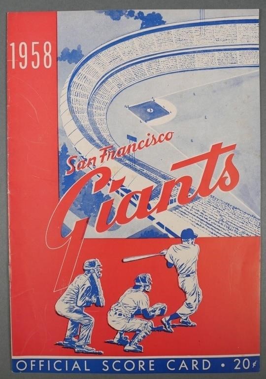 1958 SF GIANTS PROGRAM VS