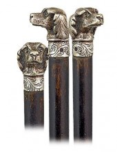 196. DOG HEAD KNOBKERRIE CANE
