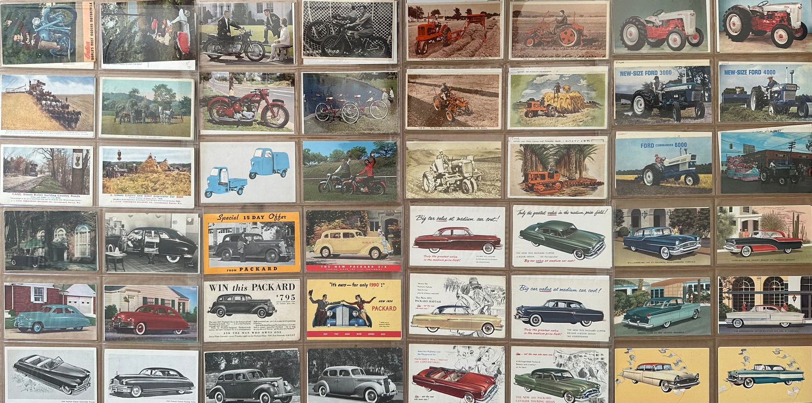 196 POSTCARDS OF TRACTORS,