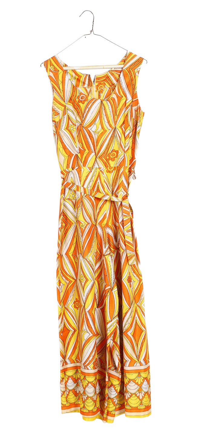 1960 Geo patterned wide leg