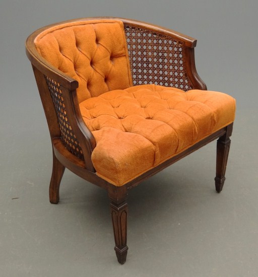 1960's cane seat and back barrel