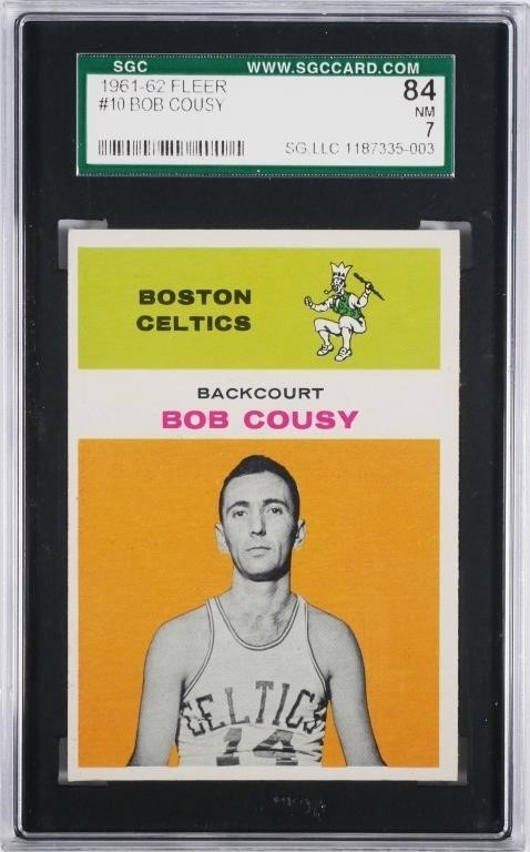 1961-62 FLEER BOB COUSY #10 SGC
