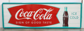 1961 COCA COLA SIGN OF GOOD TA