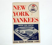 1961 New York Yankees Program,