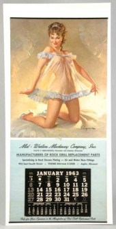1963 Elvgren Pinup Calendar fr