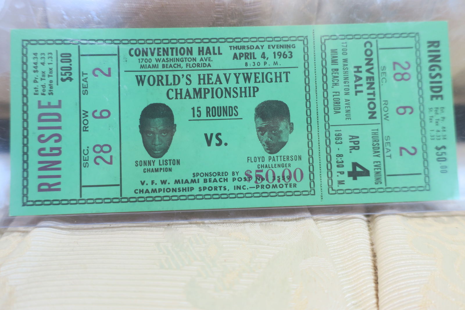 1963 SONNY LISTON VS. FLOYD