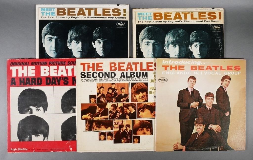 1964 BEATLES VINYL 5PCSTwo copies