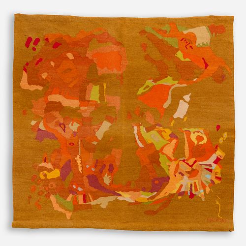 1965 ABSTRACT WOOL KILIMA wool