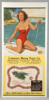 1965 Elvgren Napa Calendar. <b