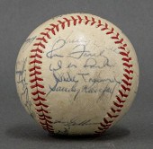 1965 LA DODGERS TEAM SIGNED BA